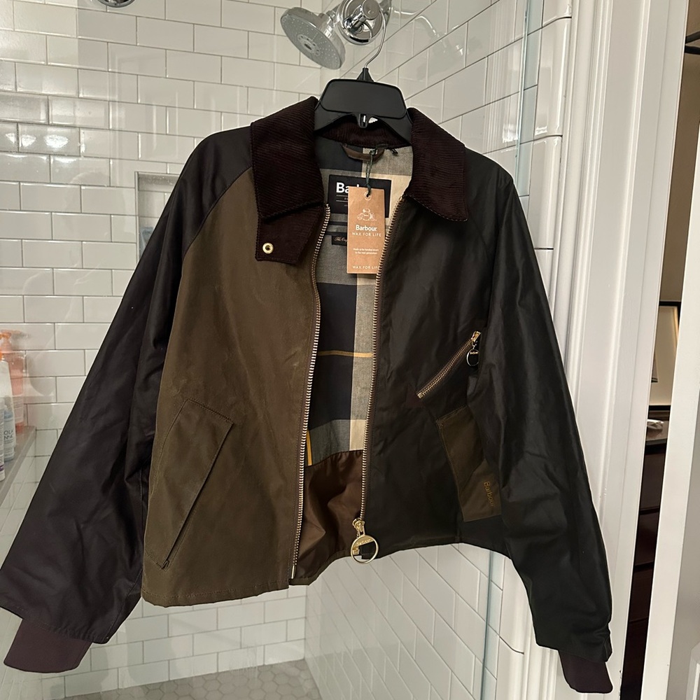 Barbour Women’s Arlene Waxed Jacket Sz M
